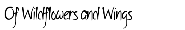 Of Wildflowers and Wings font preview
